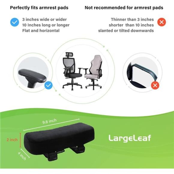 Extra Thick 2 inches Chair armrest Cushions Elbow Pillow Pressure Relief Chair - Picture 5 of 7